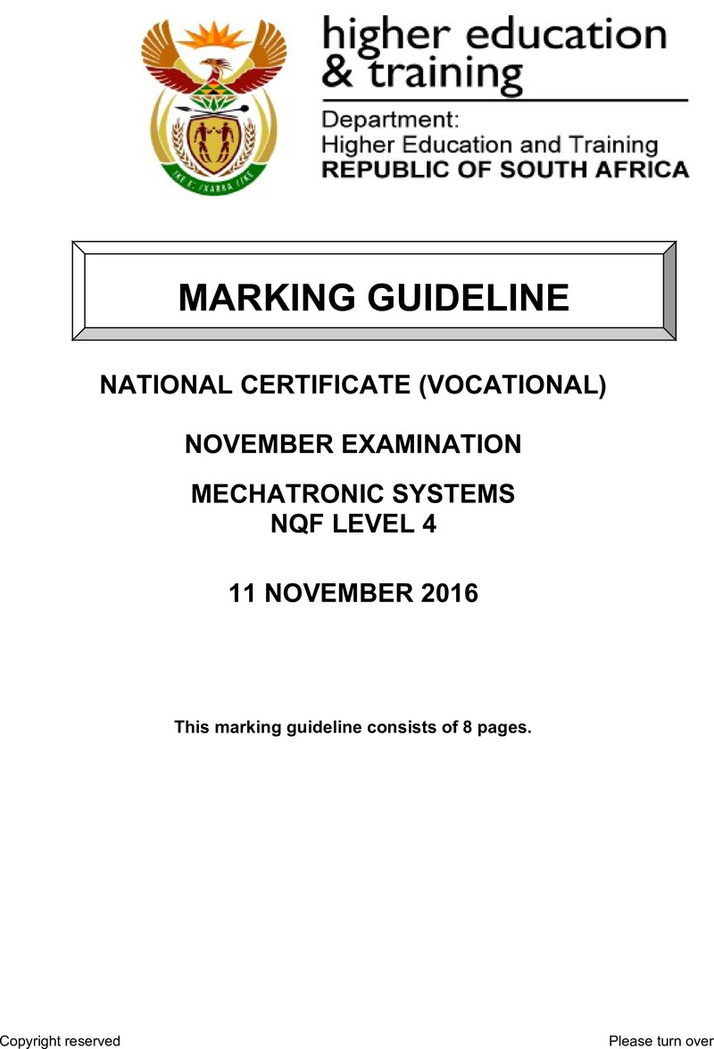 Nc2120 Mechatronic Systems L4 Memo Nov 2016