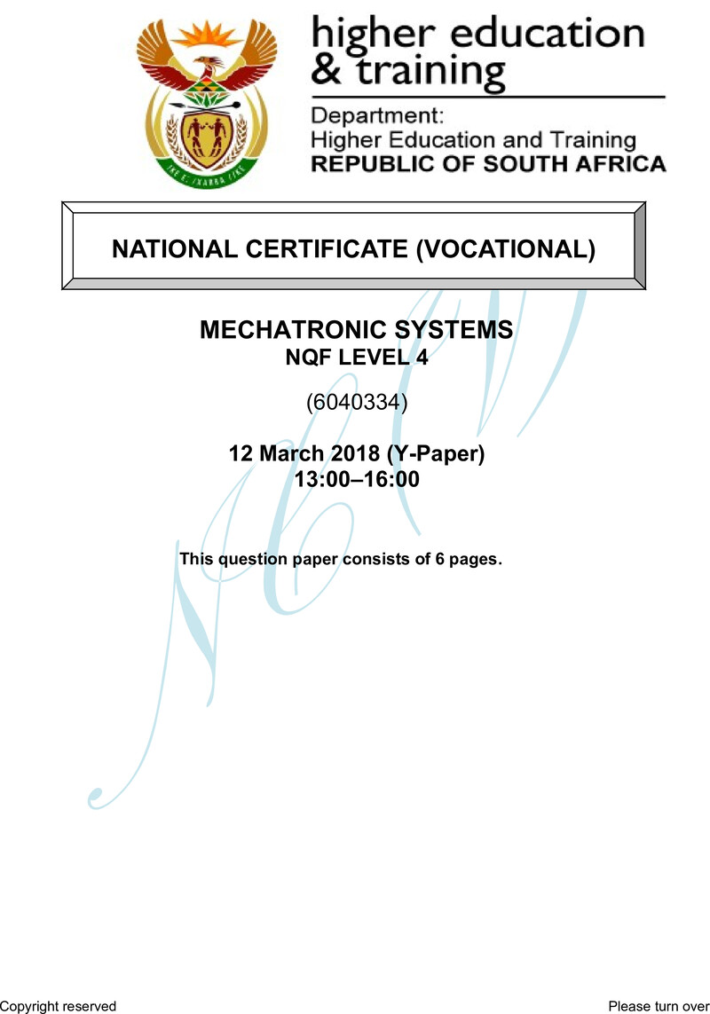 Nc2120 Mechatronic Systems L4 QP Supp 2018