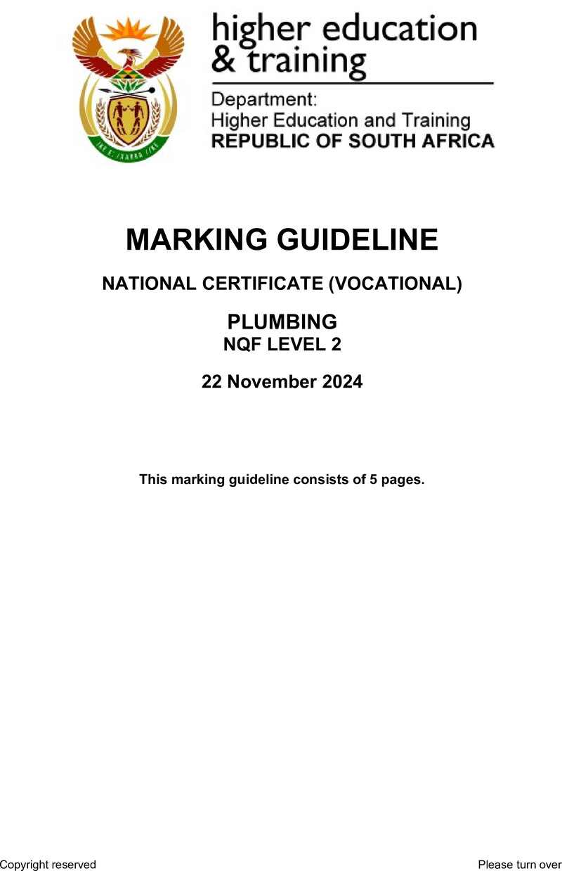 Nc2420 Plumbing L2 Memo Nov 2024