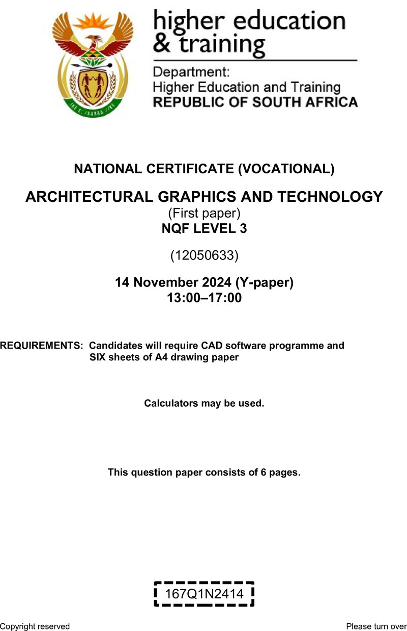 Architectural Graphics And Technology L3 P1 QP Nov 2024 preview