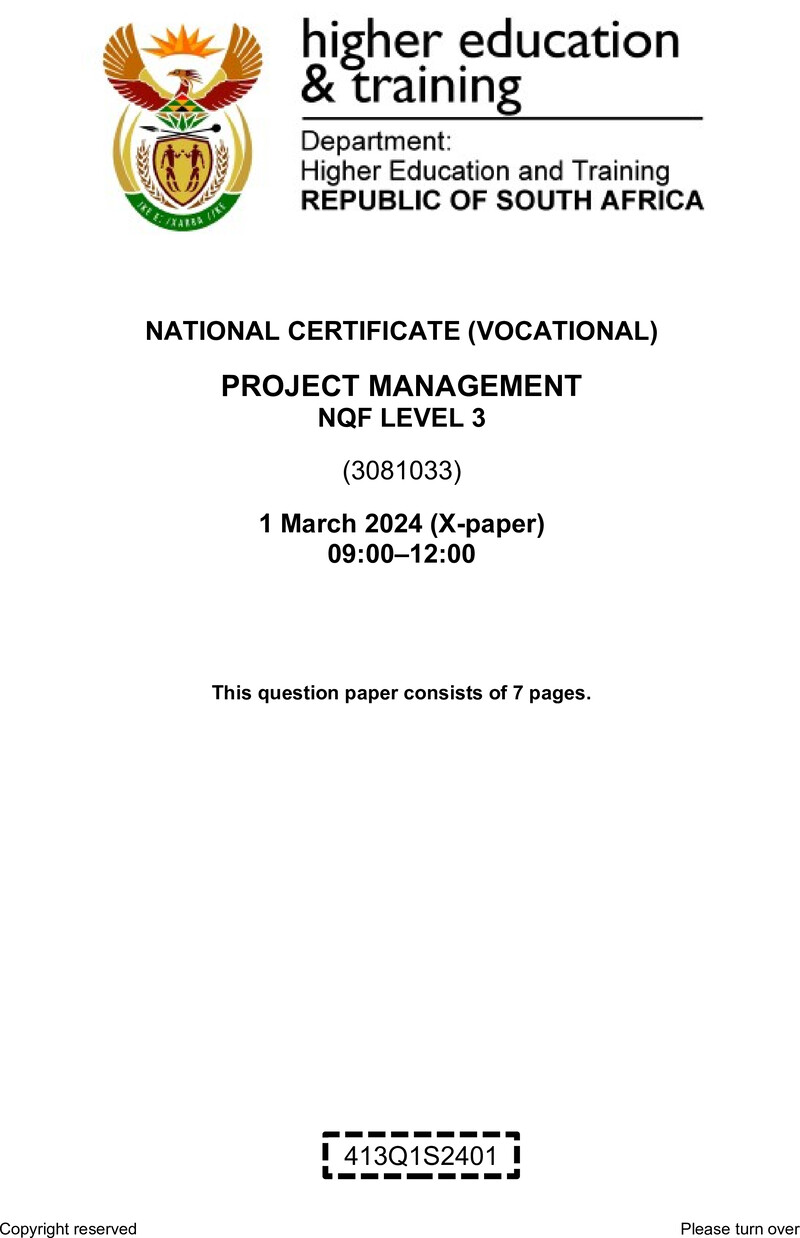 Nc2530 Project Management L3 QP Supp 2024