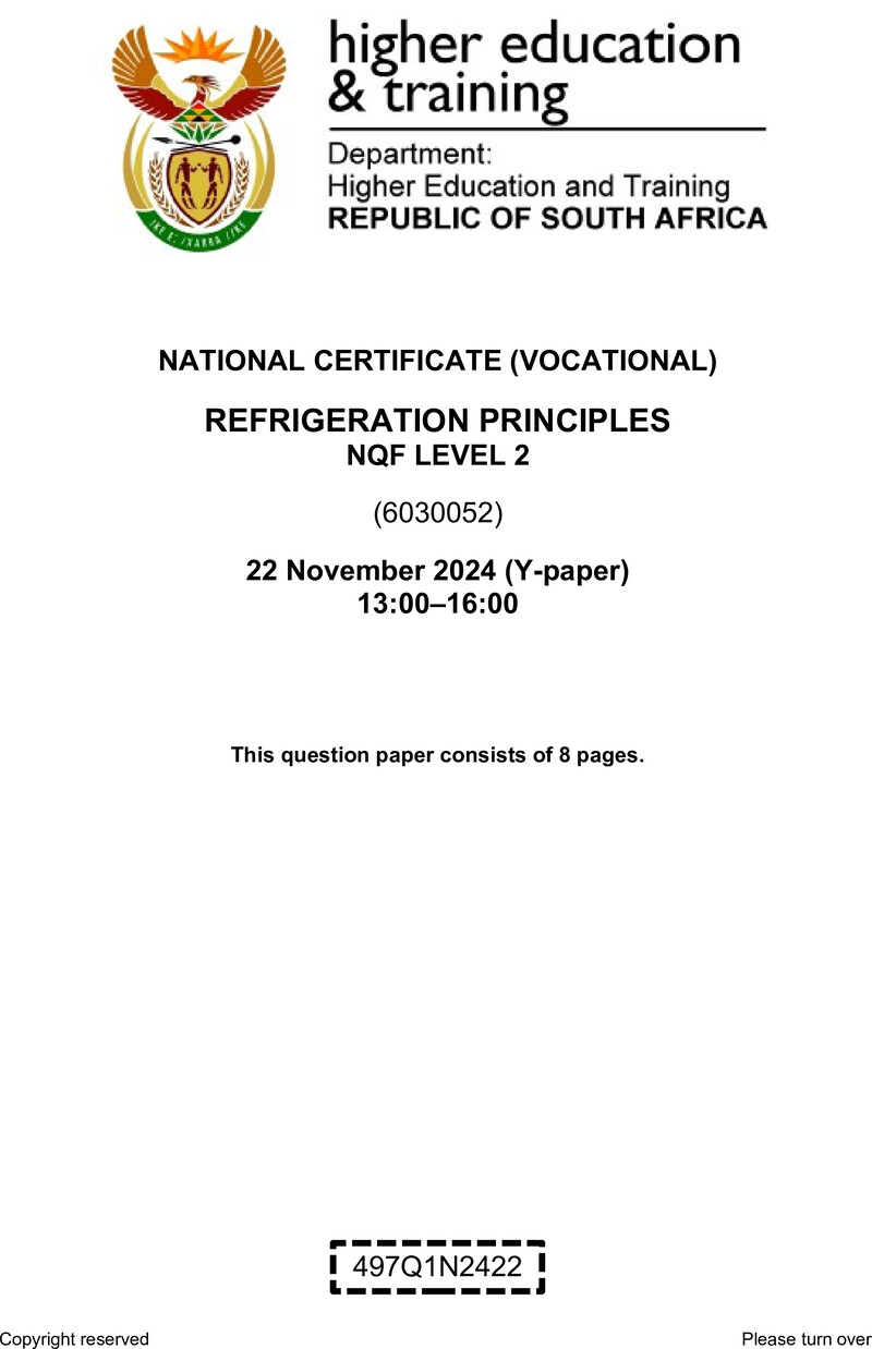 Nc2670 Refrigeration Principles L2 QP Nov 2024