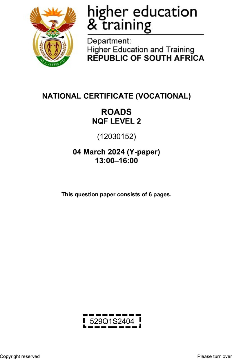 Nc2670 Roads L2 QP Supp 2024