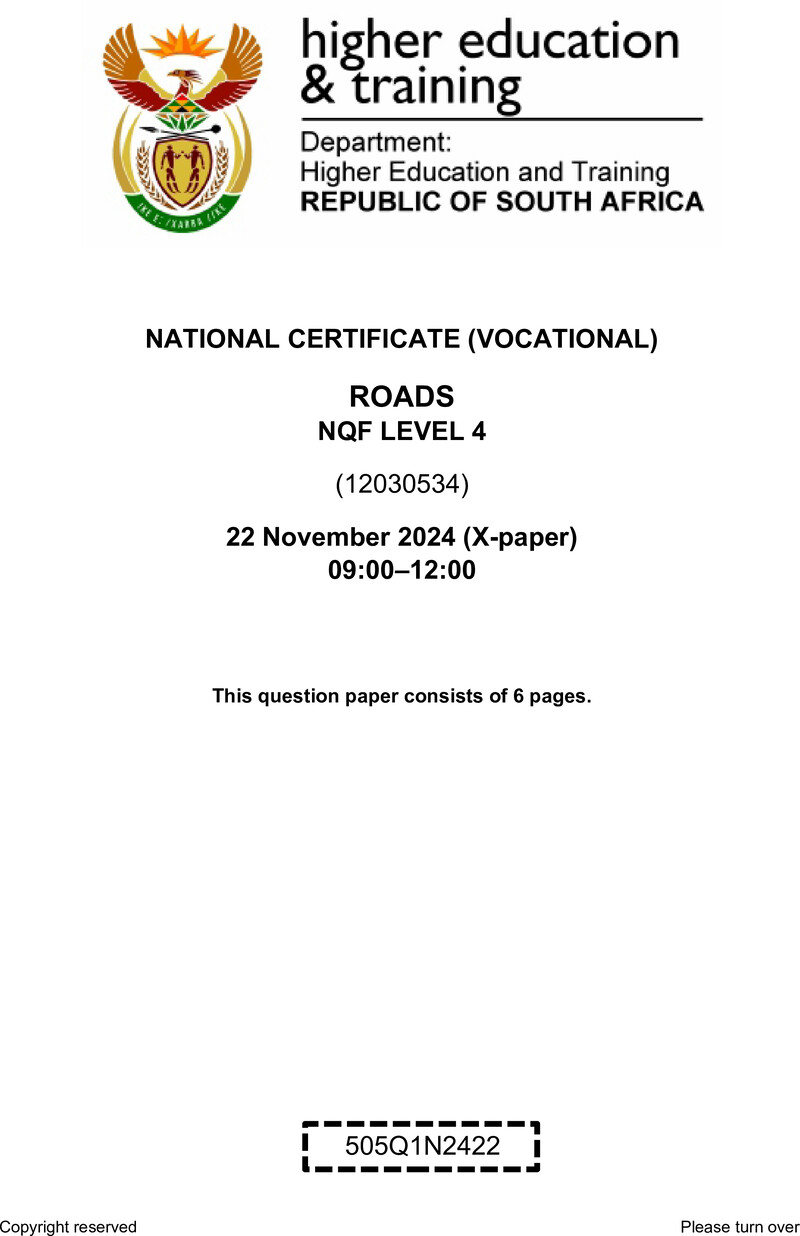 Nc2690 Roads L4 QP Nov 2024
