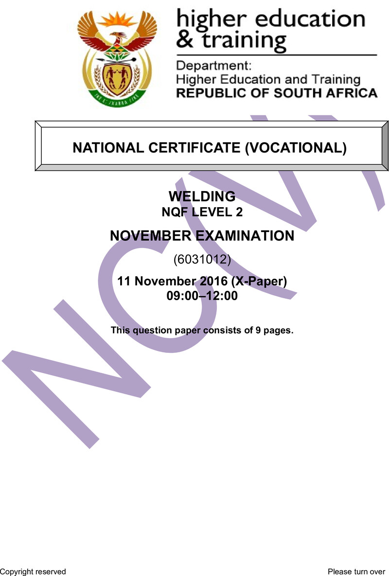 Nc2950 Welding L2 QP Nov 2016