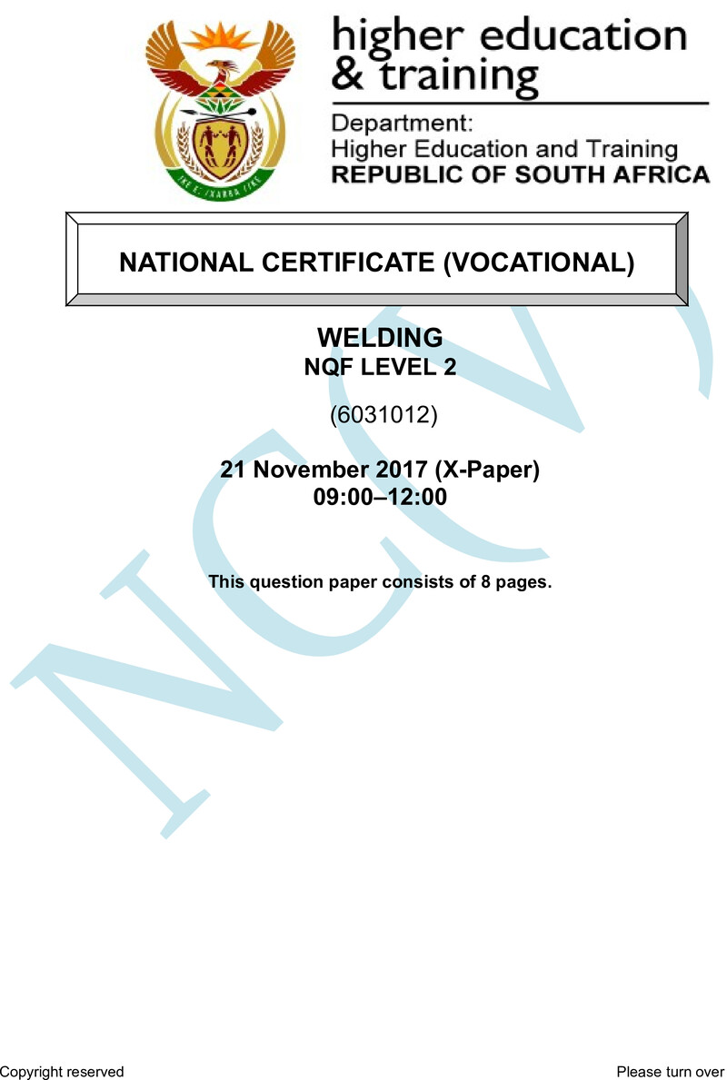 Nc2950 Welding L2 QP Nov 2017