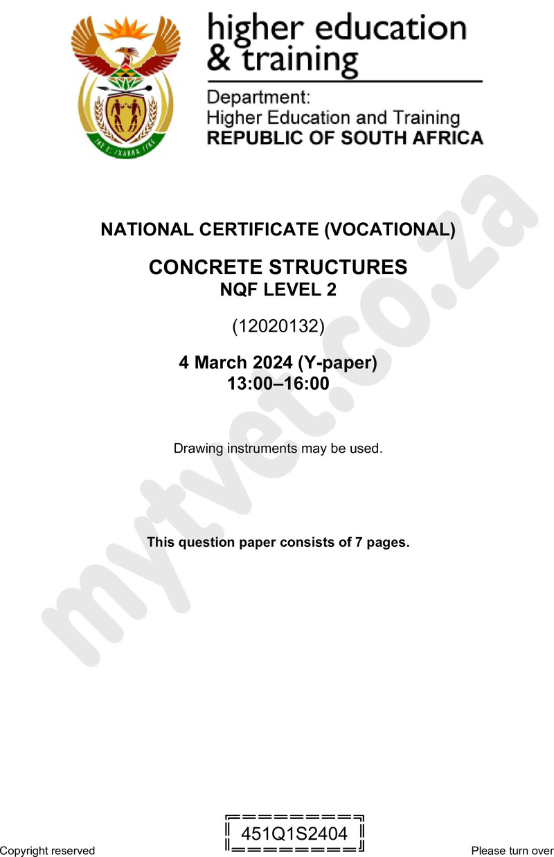 Nc560 Concrete Structures L2 Supp QP 2024