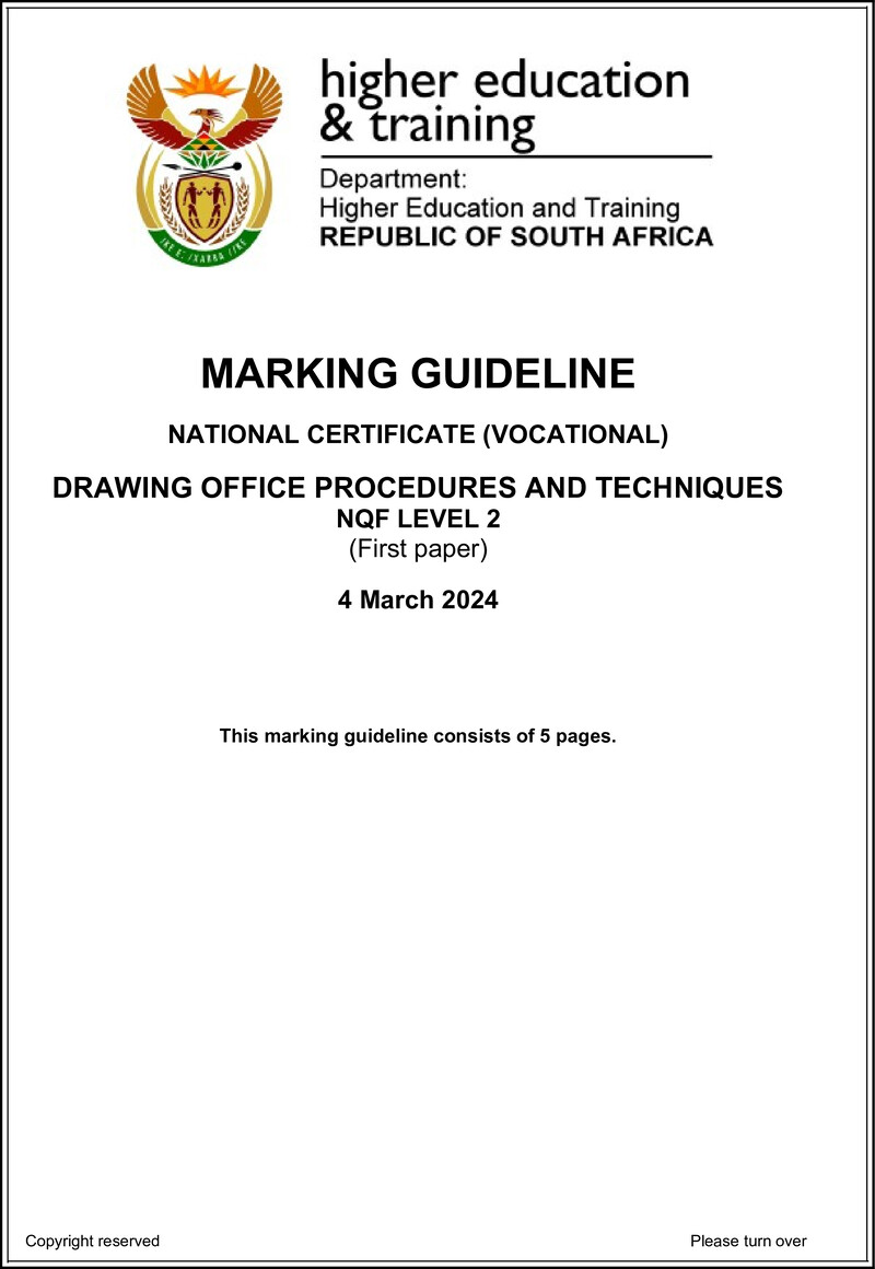 Nc760 Drawing Office Procedures And Techniques L2 P1 Memo Supp 2024