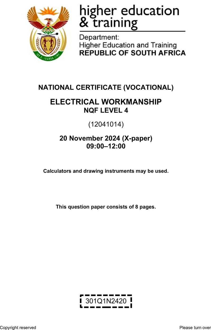 Nc970 Electrical Workmanship L4 QP Nov 2024