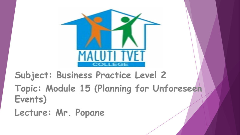 Business Practice Module 15 L2 Sg