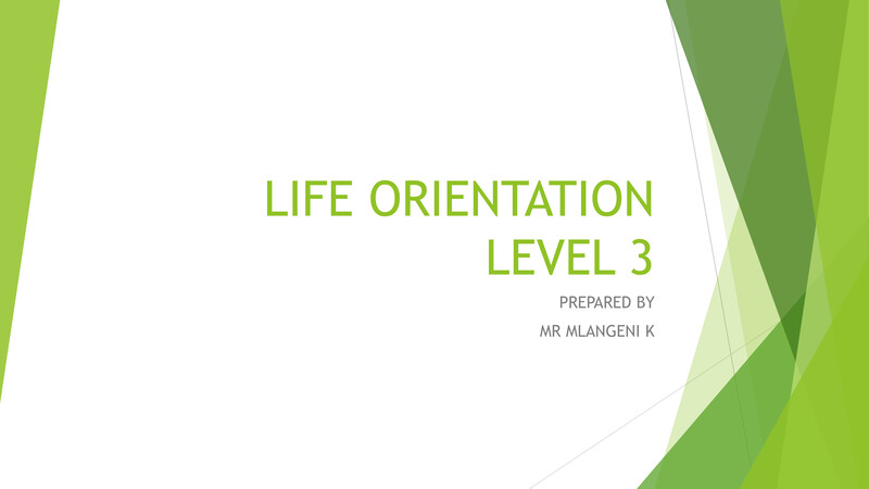 Life Orientation Balanced Lifestyle In Workplace Context L3 Sg
