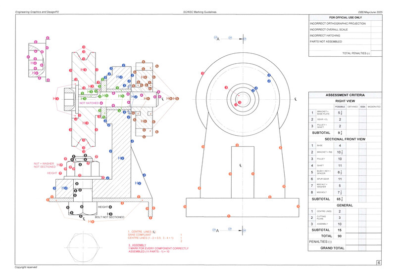 Grade 12 Design past paper 2025 – engineering graphics design p2 may june 2025 mg eng q4 a3 gr12