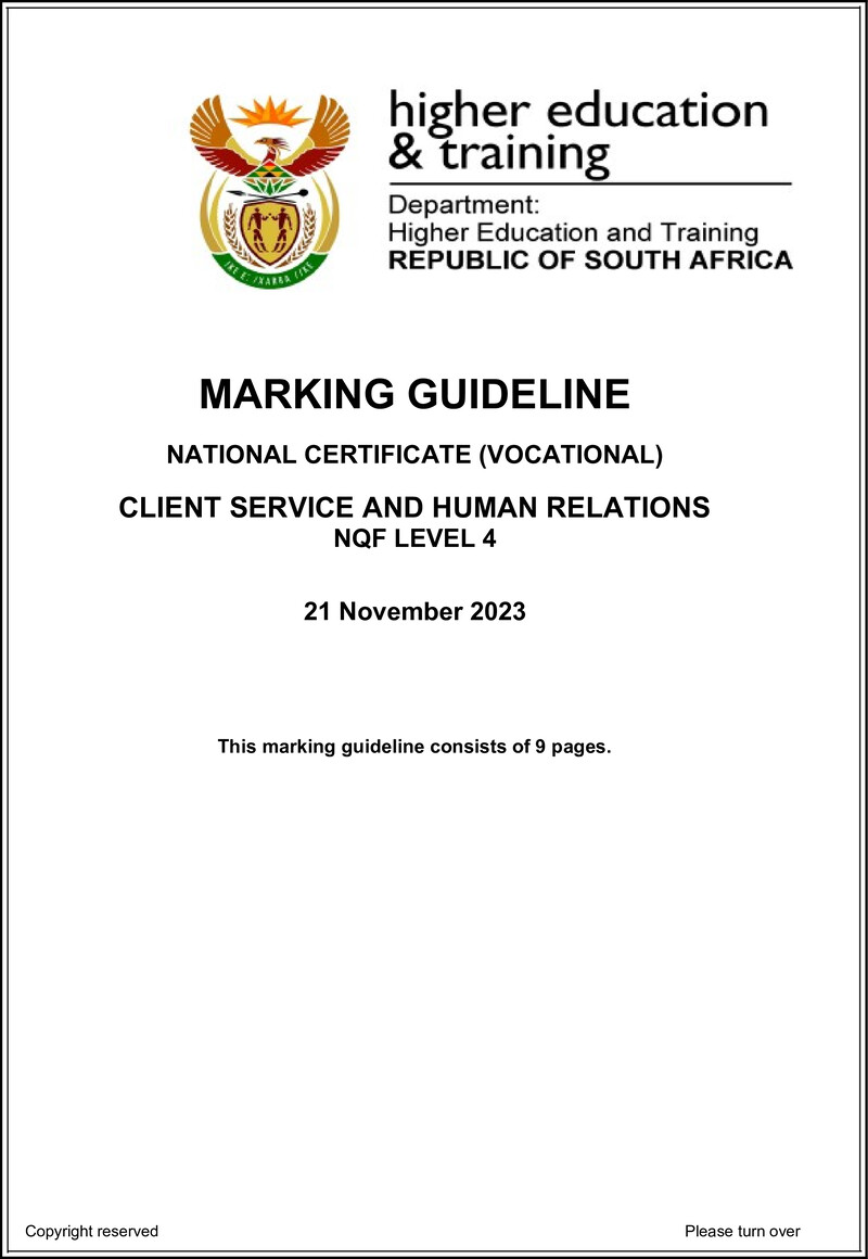 Nc480 Client Services And Human Relations L4 Nov 2023 Memo Signed Off