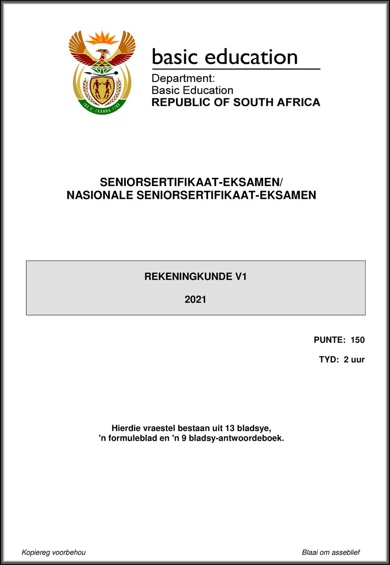 Grade 12 Accounting past paper 2021 – accounting p1 may june 2021 afr gr12