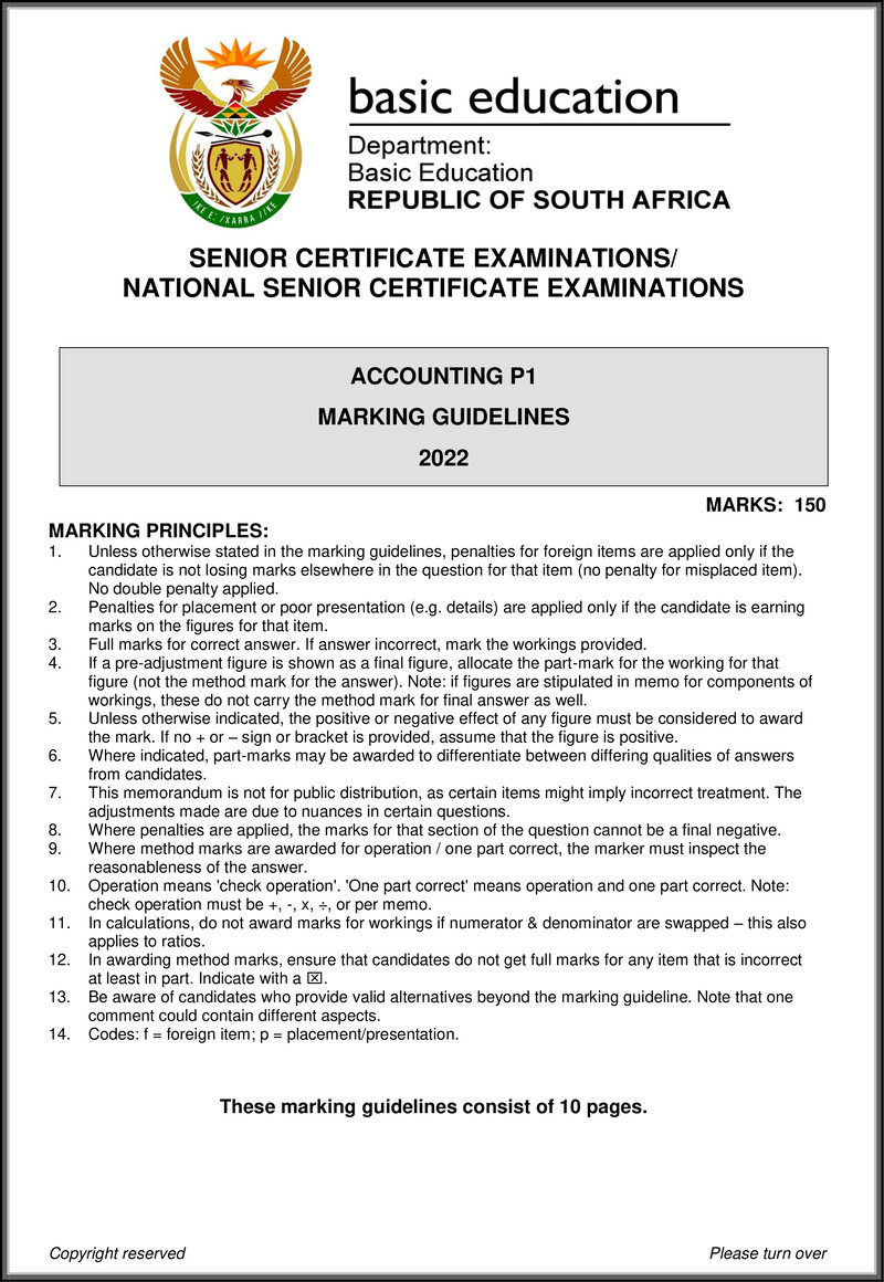 Grade 12 Accounting past paper 2022 – accounting p1 may june 2022 mg eng gr12
