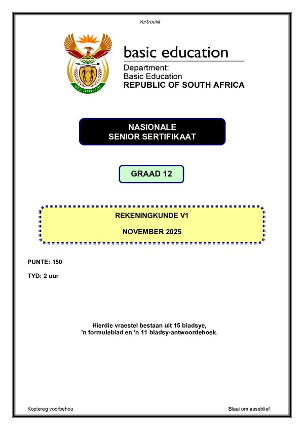 Grade 12 Afrikaans past paper 2024 – Paper 1 (Afrikaans) gr12