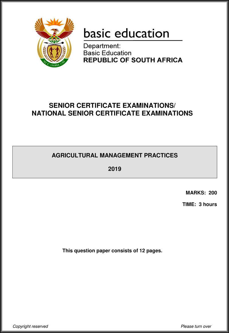 Agricultural Management Practices May June 2019 Eng Gr12