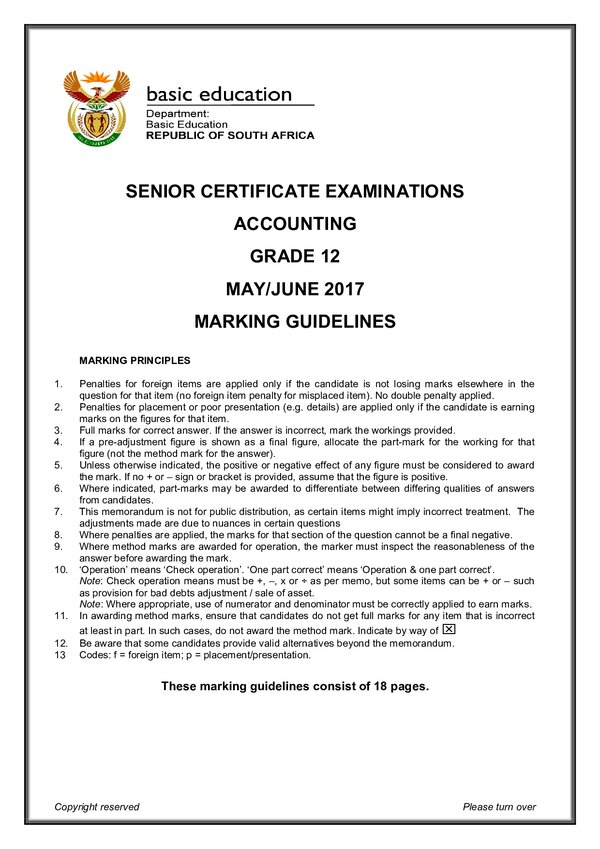Memo 1 (English) Gr12