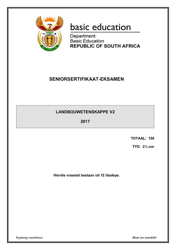 Grade 12 Afrikaans past paper 1998 – Paper 2 (Afrikaans) gr12