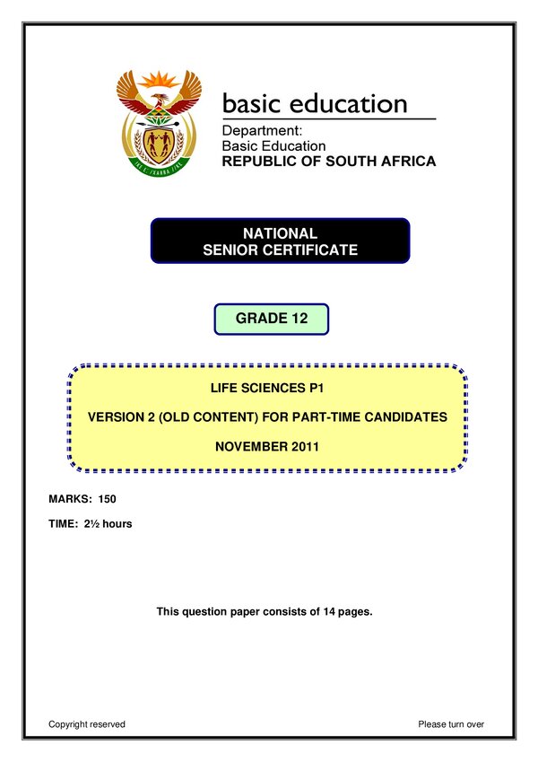 Paper 1 Version 2 (English) Gr12