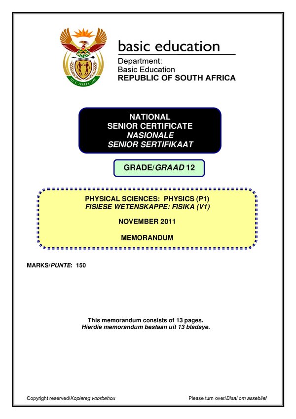 Memo 1 (English Afrikaans) Gr12