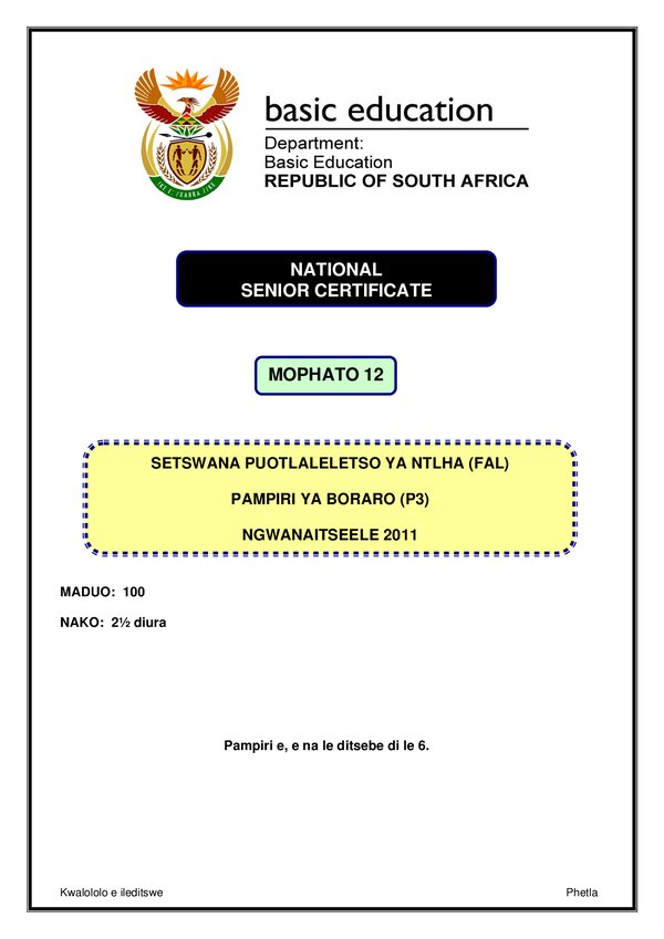 Setswana Fal P3