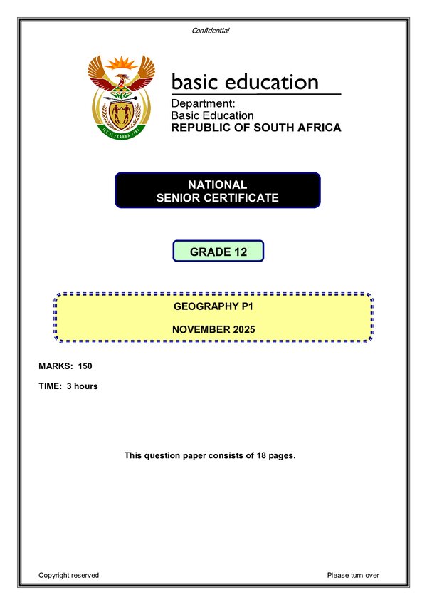 Geography Paper 1 (English)