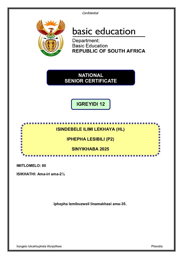 Isindebele Hl P2