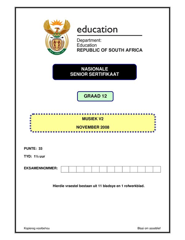 Music P2 Afrikaans