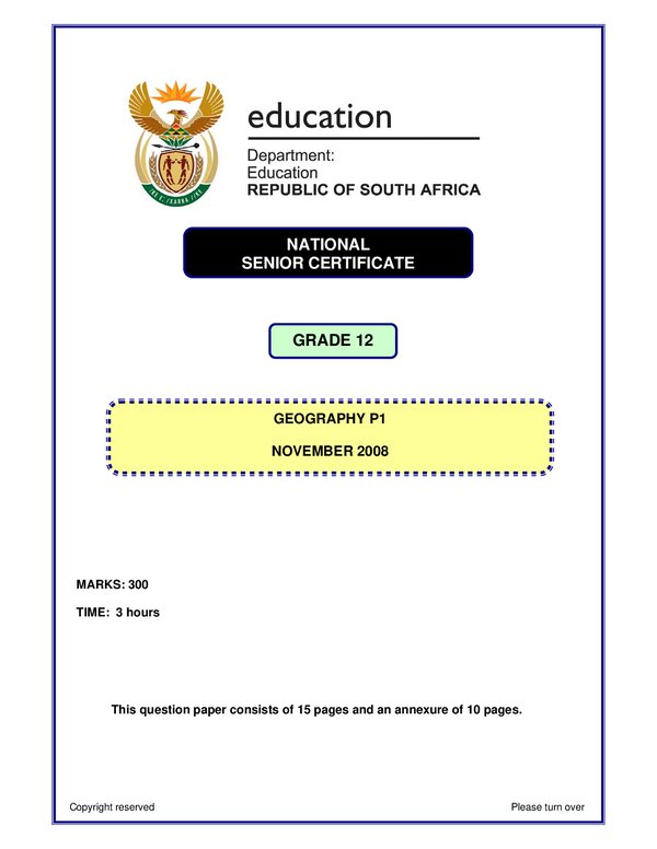 Geography P1 English