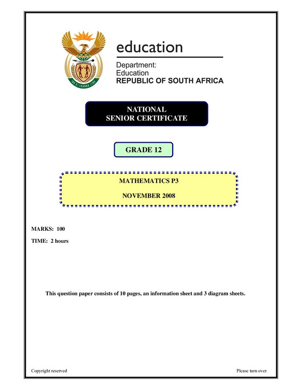 Mathematics P3 English