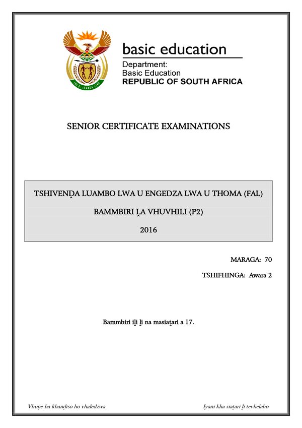 Tshivenda Fal P2