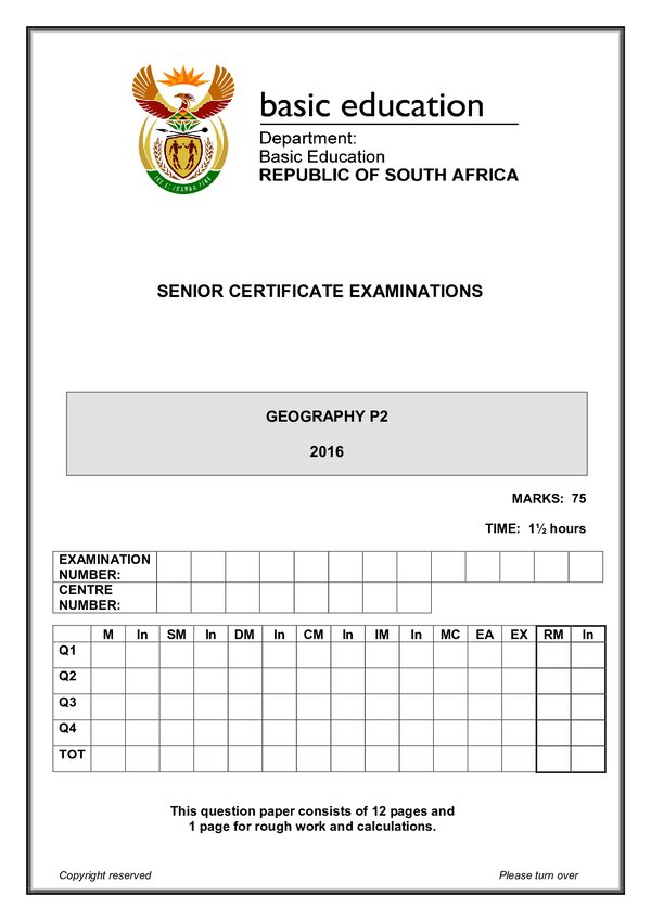 Geography Paper 2 (English)