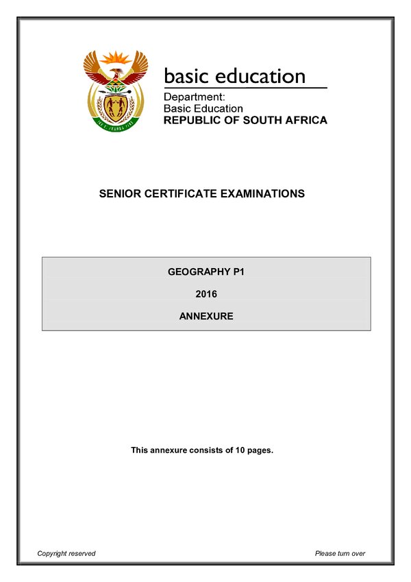 Geography Paper 1 Annexure (English)