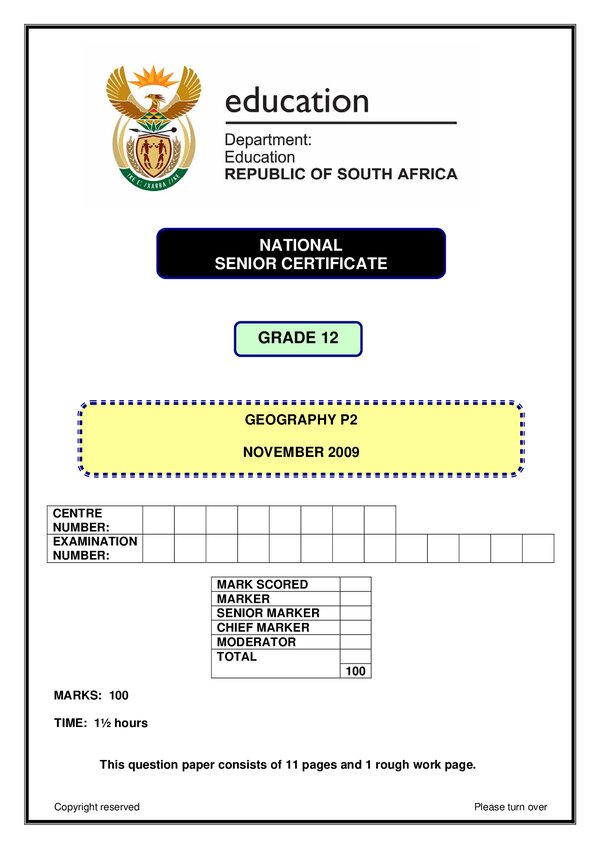 Geography Paper 2 (English)