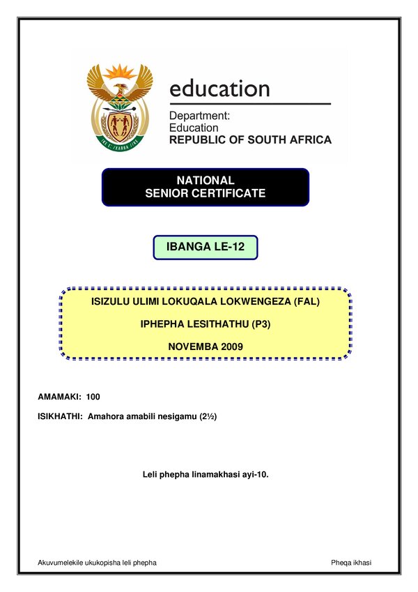 Isizulu Fal P3
