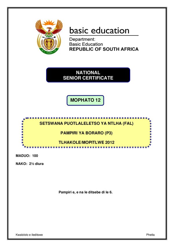 Setswana Fal P3