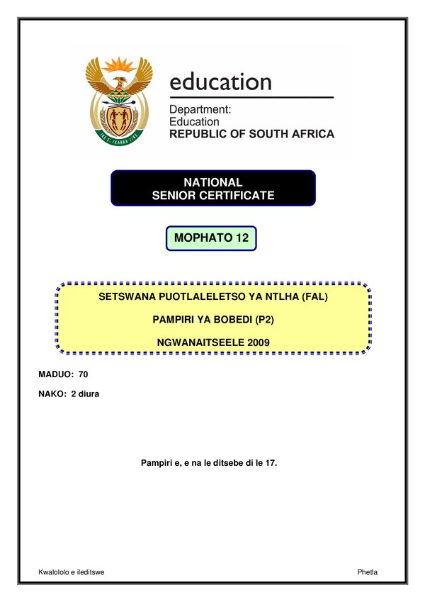 Setswana Fal P2