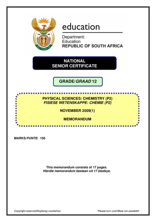 Physical Sciences Memo 2 (English Afrikaans)