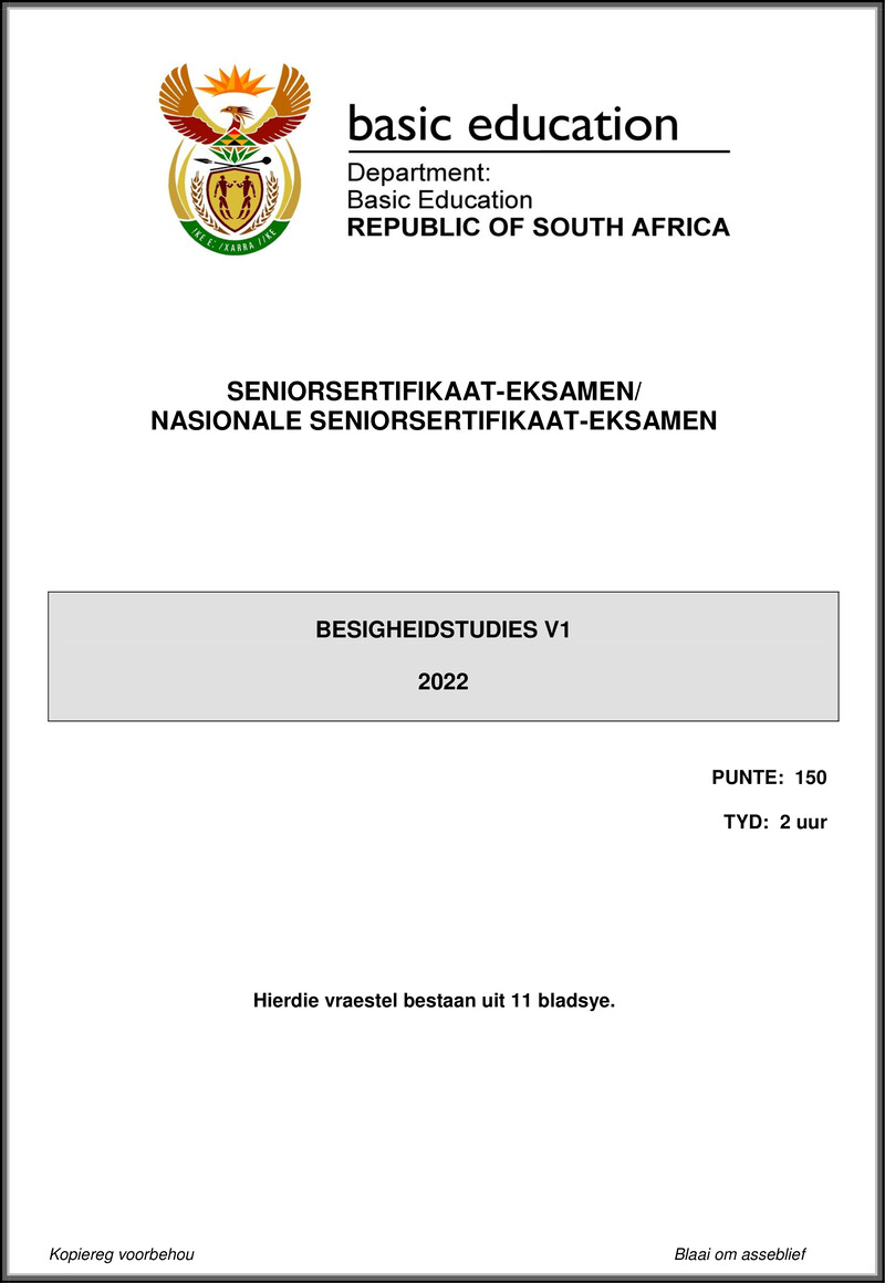 Grade 12 Business Studies past paper 2022 – business studies p1 may june 2022 afr gr12