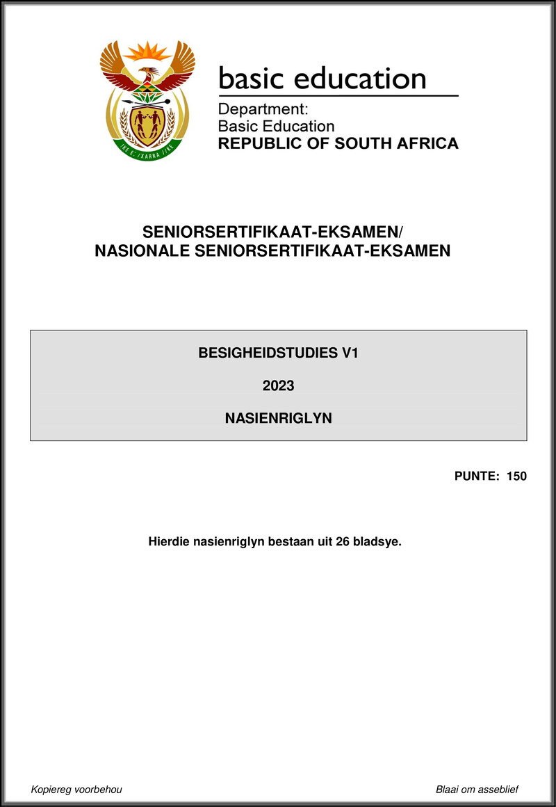 Grade 12 Business Studies past paper 2023 – business studies p1 may june 2023 mg afr gr12