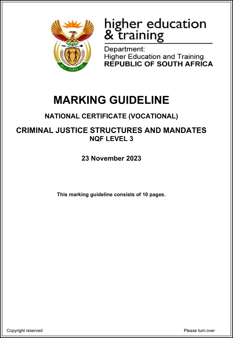 Nc700 Criminal Justice Structures And Mandates L3 Memo Nov 2023