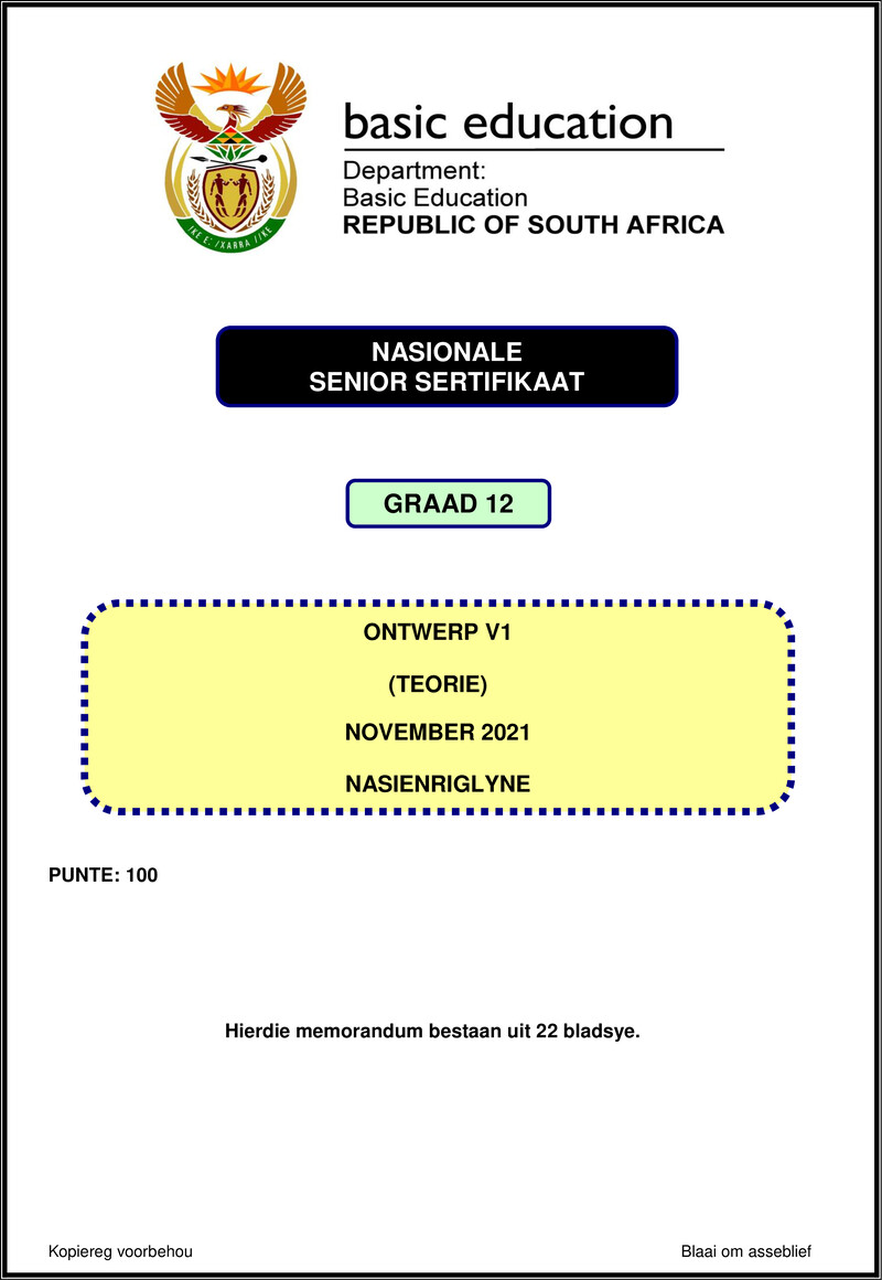 Grade 12 Ontwerp past paper 2021 – design p1 nov 2021 mg afr gr12