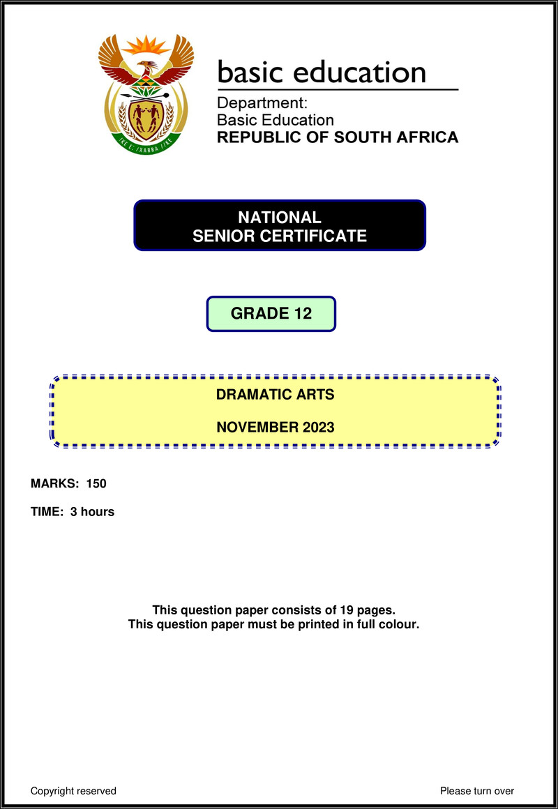 Dramatic Arts Nov 2023 Eng Gr12