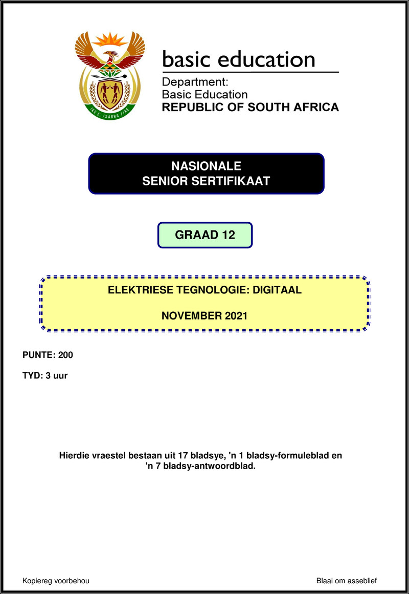 Electrical Technology Nov 2021 Digital Afr Gr12