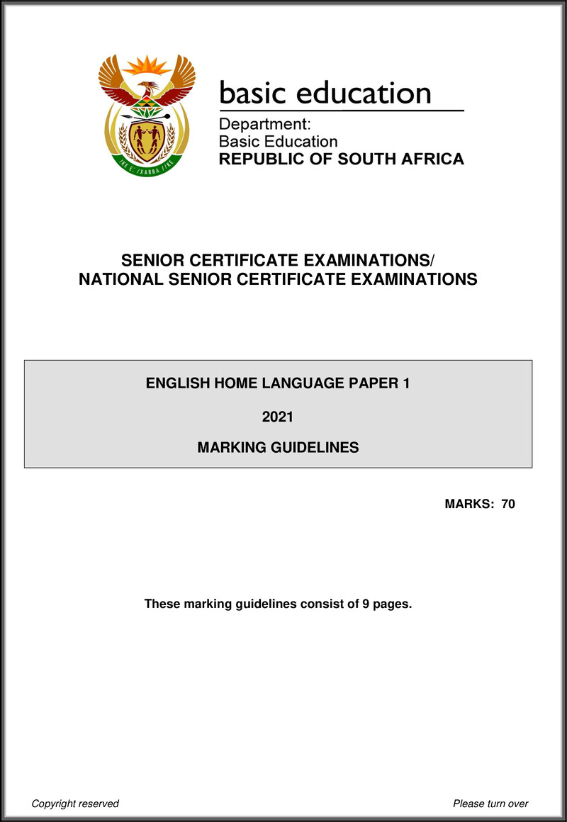English Hl P1 May June 2021 Mg Gr12