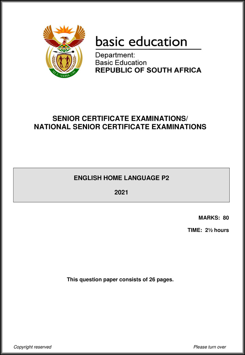 English Hl P2 May June 2021 Gr12