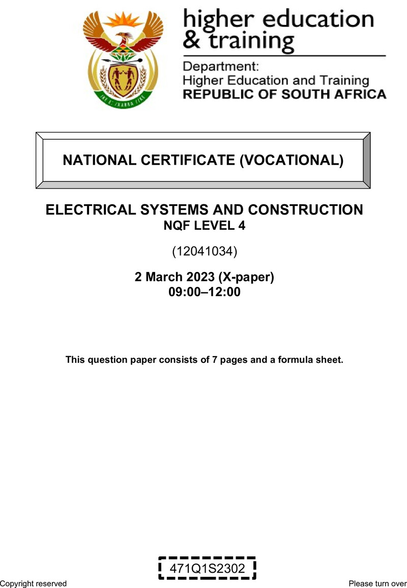 Electrical Systems And Construction L4 QP Supp Feb 2023 preview