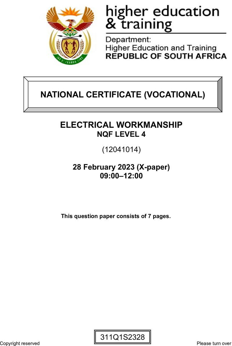 Electrical Workmanship L4 QP Supp Feb 2023 preview