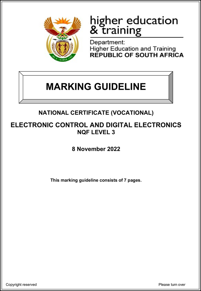 Electronics Control And Digital Electronics L3 MEMO Nov 2022 preview
